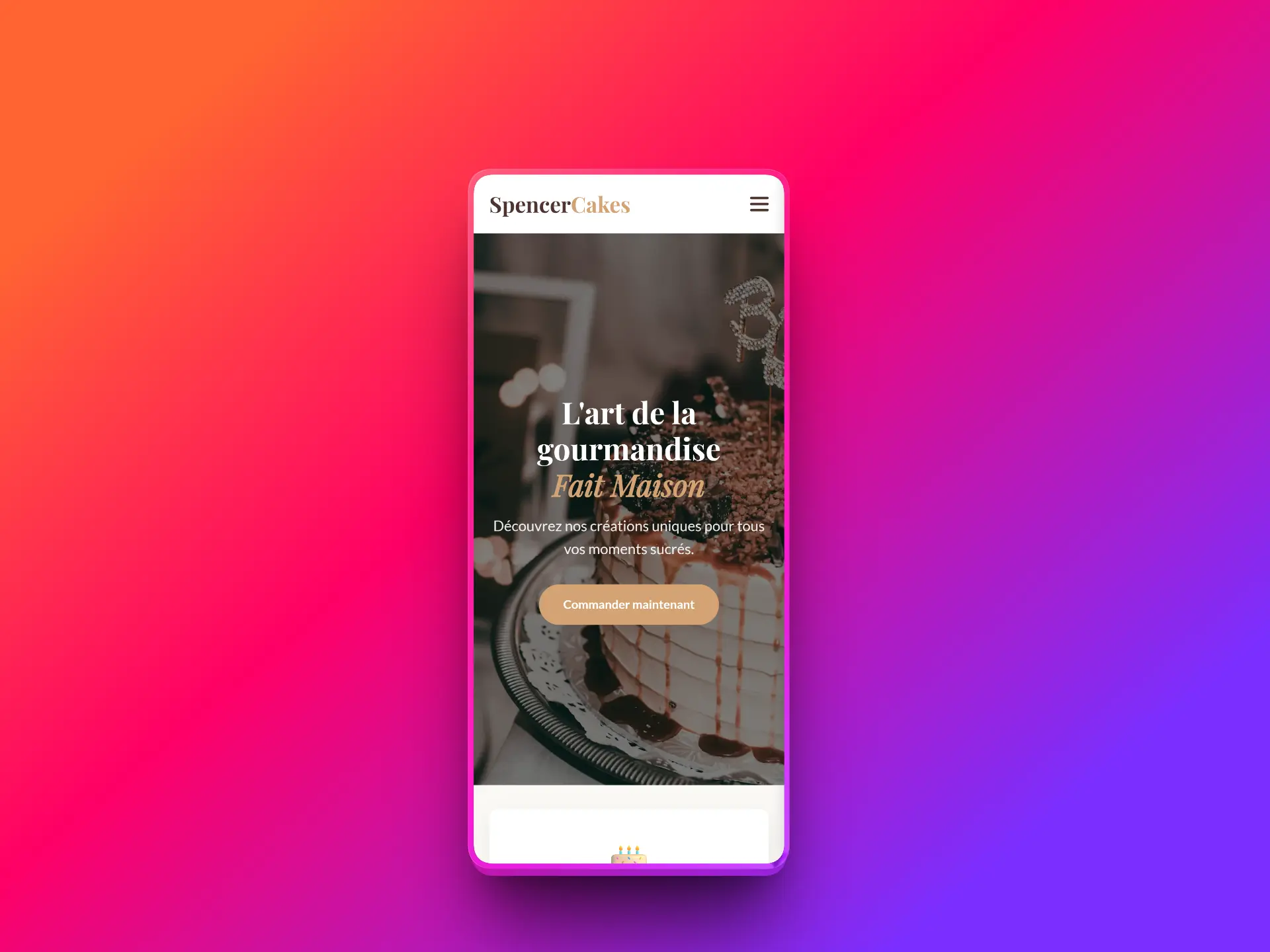 Site Vitrine Pâtisserie